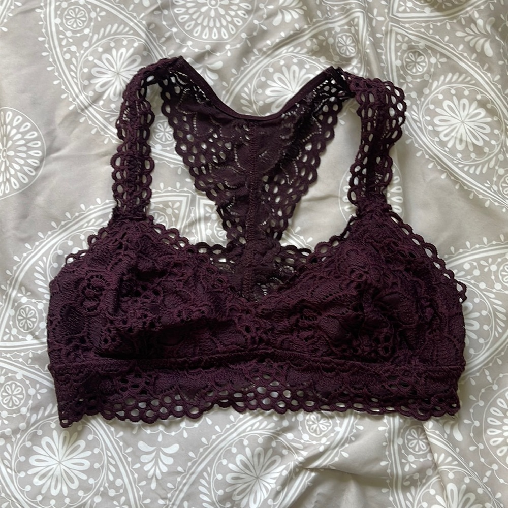 Aerie Maroon Lacey Bralette